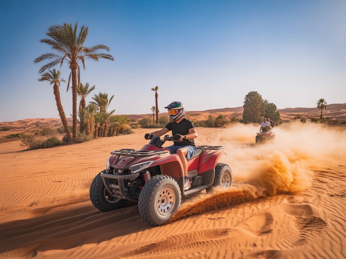 Quad dans la Palmeraie